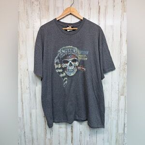 Harley Davidson Motor Cyles Smoky Mountain Maryville, TN Gray T-shirt 2XL